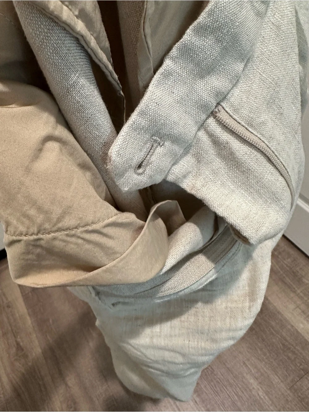 Banana Republic Women’s Beige Linen-Blend Chinos